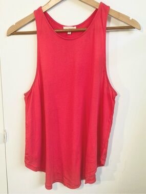 Aritzia Wilfred Free Racerback Red Sleeveless Tank Top Soft Cotton/Modal